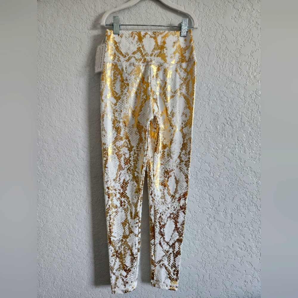 Astoria Strong Metallic snake skin leggings